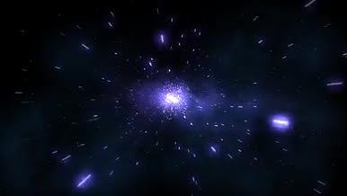 星空粒子光线延伸变换展示AE模板视频的预览图
